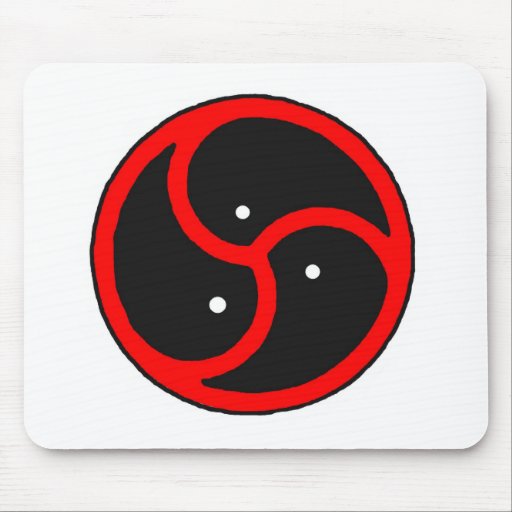 BDSM symbol black~red Mouse Pads