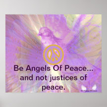 Be Angels Of Peace Purple Dazzling Wings Poster