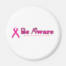 Be Aware Breast Cancer Awareness Magnet