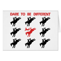 Be Different - Funny Horse Saying Greeting Cards