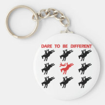 Be Different - Funny Horse Saying Key Chain