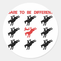 Be Different - Funny Horse Saying Sticker