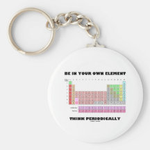 Be In Your Own Element Think Periodically Keychains