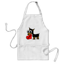 Be Mine Cute Miniature Pinscher Apron