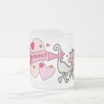 Be Mine Valentine Kitty Cat Coffee Mugs