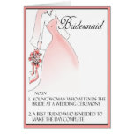 Be My Bridesmaid Invitation for Bridal Attendants Greeting Cards