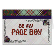 Be My Page Boy-  Anderson Scottish Tartan Greeting Cards