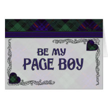 Be My Page Boy-  Armstrong Scottish Tartan Greeting Cards
