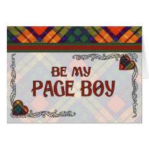 Be My Page Boy-  Buchanan Scottish Tartan Cards