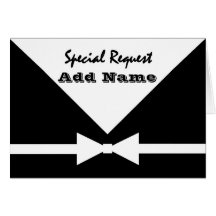 Be My Page Boy Invitation Bow Tie B431 Greeting Cards