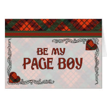 Be My Page Boy-  Nicolson Scottish Tartan Cards