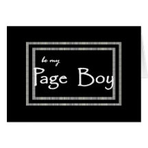 Be My Page Boy -  Wedding Invitation - Greeting Cards