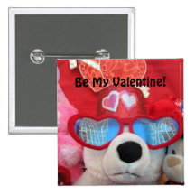 Be My Valentine Button