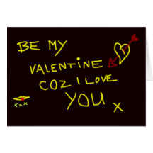 BE MY VALENTINE. CARD