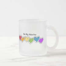 Be My Valentine (LGBT Rainbow Hearts) Mug