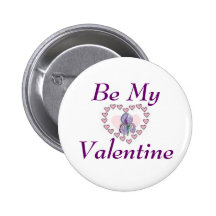 Be My Valentine Pinback Buttons