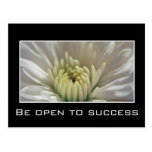 Be open to success postcard