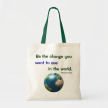Be the Change Canvas Bags
