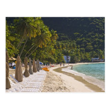Beach at Cane Garden Bay, Island of Tortola Postcard
