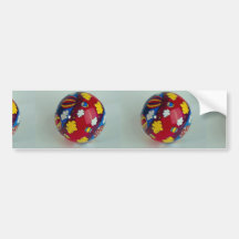Beach ball bumper stickers