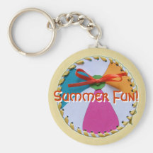 Beach Ball Keychain
