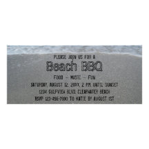 Beach BBQ Party Invitations