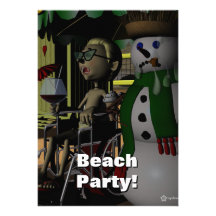 Beach BBQ Party Invite
