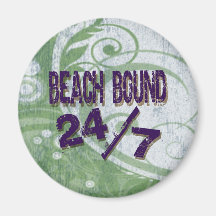 Beach Bound green Refrigerator Magnet