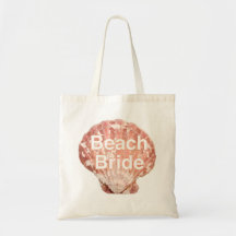Beach Bride Tote Bag: Scallop Shell Design
