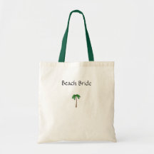 Beach Bride Tote Bags
