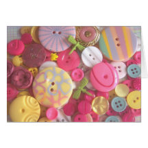 Beach Colour Buttons Greeting Cards