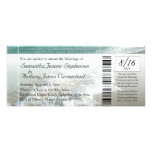 Beach Destination Wedding Ticket Invitation