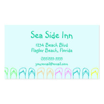 Beach Flip Flops Business Cards