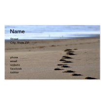 Beach Footsteps Business Card Templates