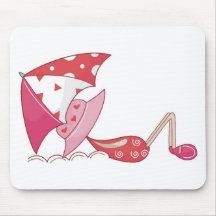 beach girl mouse mat