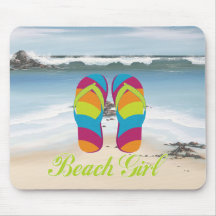 Beach Girl Mouse Pads