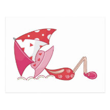 beach girl post card