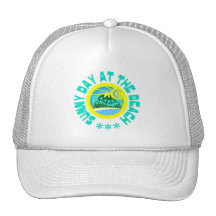 Beach hats: Sunny day at the beach