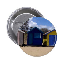 Beach Huts Melbourne 2 Pinback Button