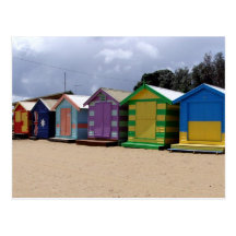 Beach Huts Melbourne 2 Post Cards