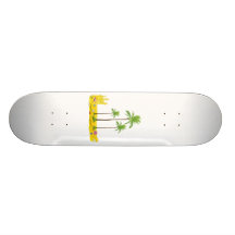 Beach palms sand castle shell skate decks