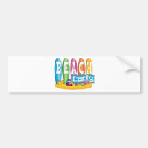 beach party bumper stickers