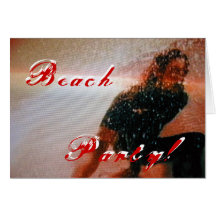 Beach Party Card - Customisable - Customised