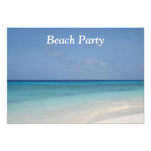 Beach Party Custom Announcements