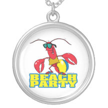 beach party cute lobster cartoon character custom jewelry