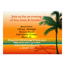 Beach Party Invitation