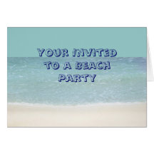 Beach Party Invitation Card