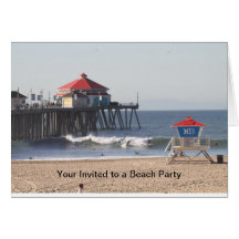 Beach Party  Invite Card