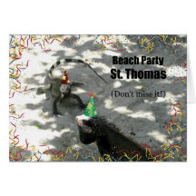 Beach Party, St. Thomas, Don't miss it! Card