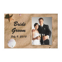 Beach Serenity Wedding Photo Wrapped Canvas Canvas Print